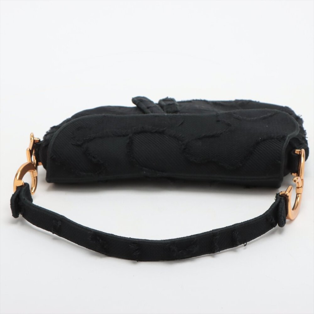 Sold✅Christian Dior Saddle Bag canvas Shoulder bag Black - Picture 5 of 9